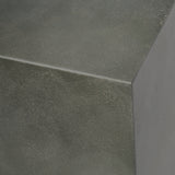 Modern Iron Square Fire Pit with Stone Gray Finish