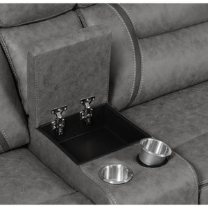 Barton - Upholstered Power Reclining Sectional Sofa - Gray