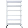 6 Tier 6000Lbs Capacity Nsf Metal Shelf Wire Shelving Unit, Heavy Duty Adjustable Storage Rack With Wheels & Shelf Liners For Commercial Grade Utility Steel Storage Rack