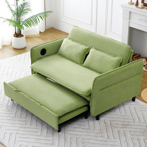 Modern Fabric Multi-Functional Sofa Bed With Adjustable Armrests And Backrests
