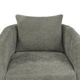 Sutton Light Grey Performance Fabric Swivel Barrel Chair