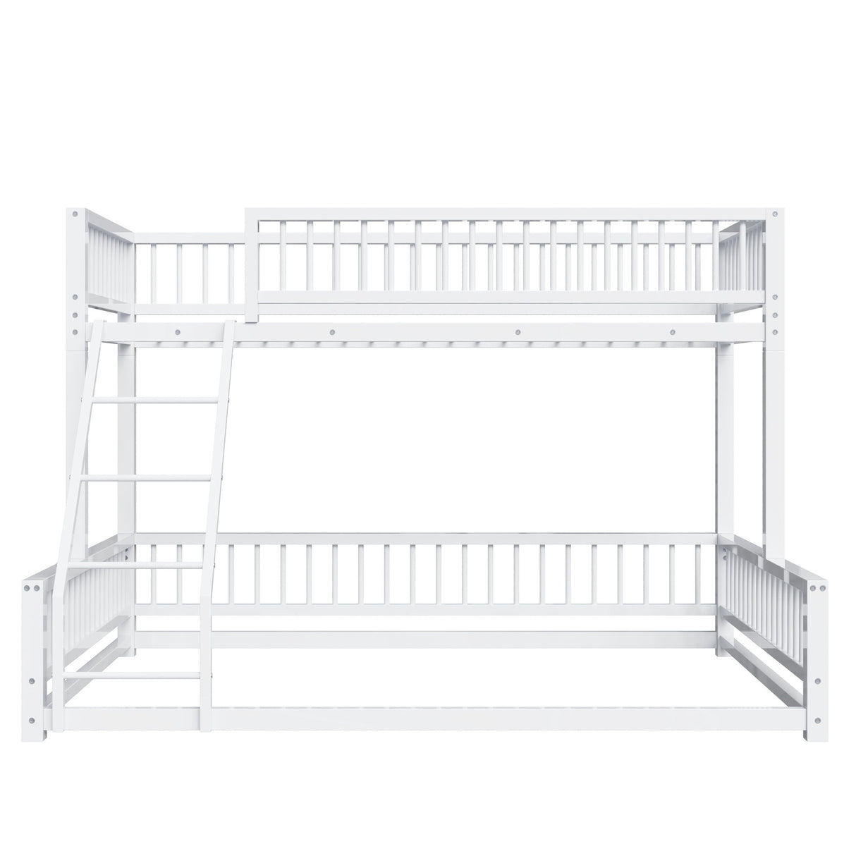Bunk Bed With Ladder And Safety Guardrails