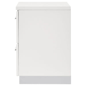 Felicity 2-drawer Nightstand White High Gloss