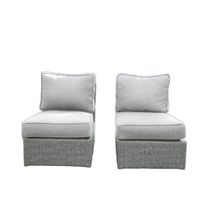 Armless Patio Chair With Cushions