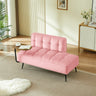 54-Inch Modern Two-Seater Velvet Sofa with Rotating Table