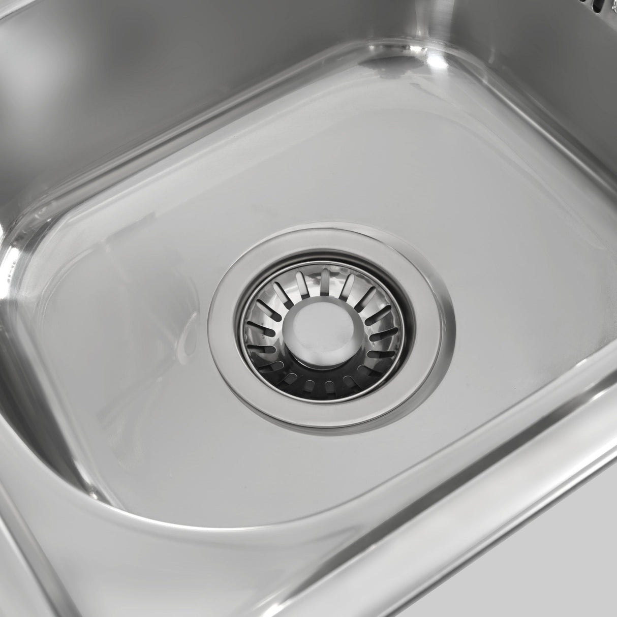 K&K 55.5" Outdoor Kitchen Island with Sink