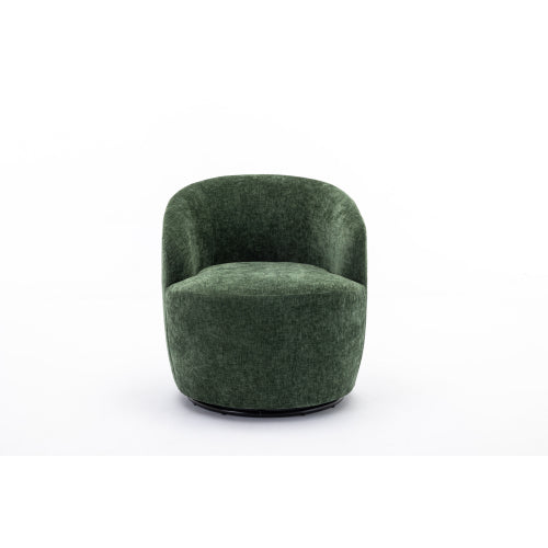 Assortment Upholstered Swivel Barrel Chair with Metal Base