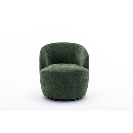 Assortment Upholstered Swivel Barrel Chair with Metal Base