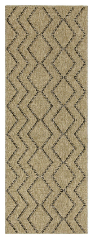 Earth - 5'3" X 7'3" Indoor, Outdoor Area Rug - Black, Natural