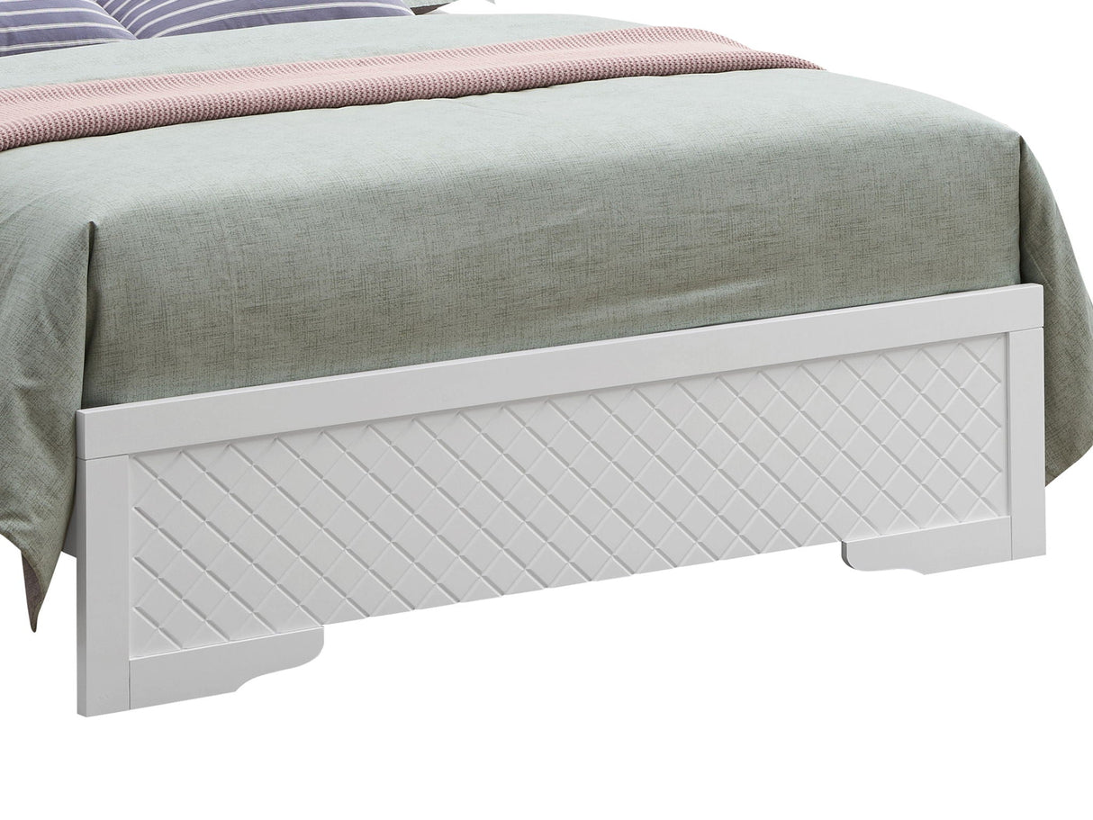 Bed With LED Light Accents Headboard