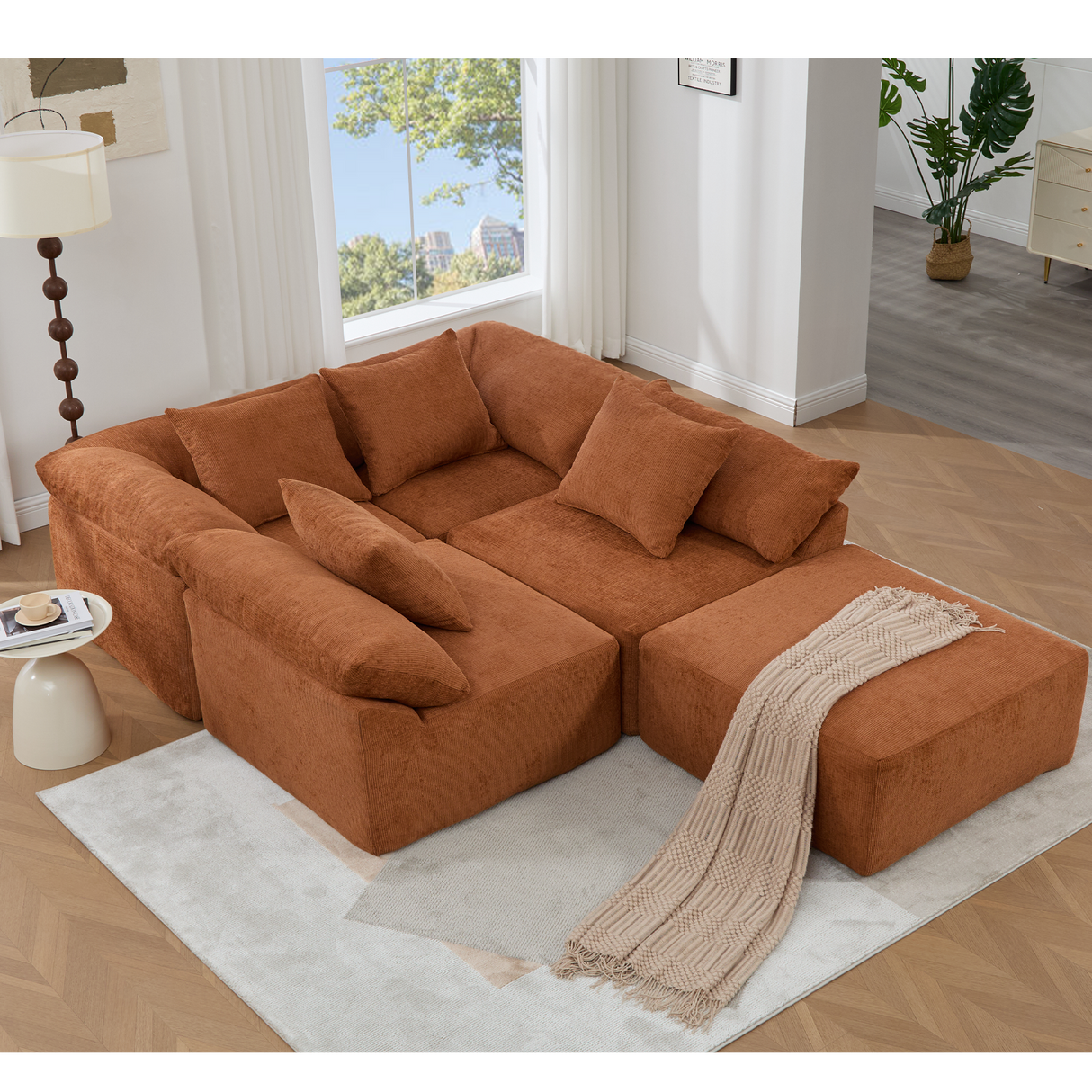 142" L Shaped Modular Sectional Sofa