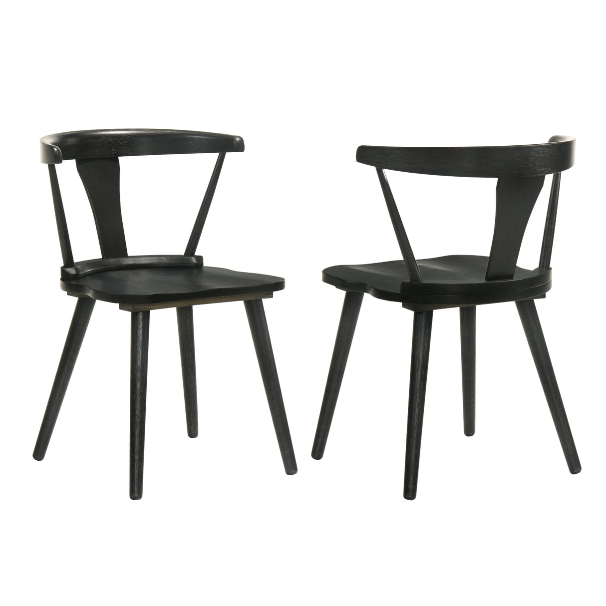 Modern Farmhouse Wood Dining Chairs, Set of 2
