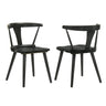 Modern Farmhouse Wood Dining Chairs, Set of 2
