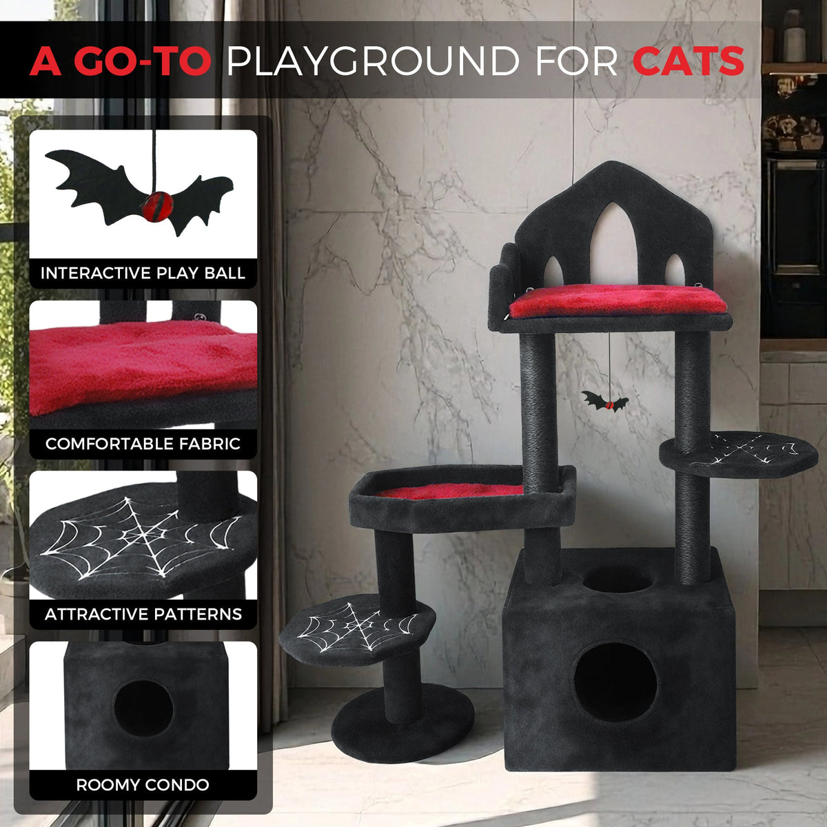 Black Gothic Cat Tree