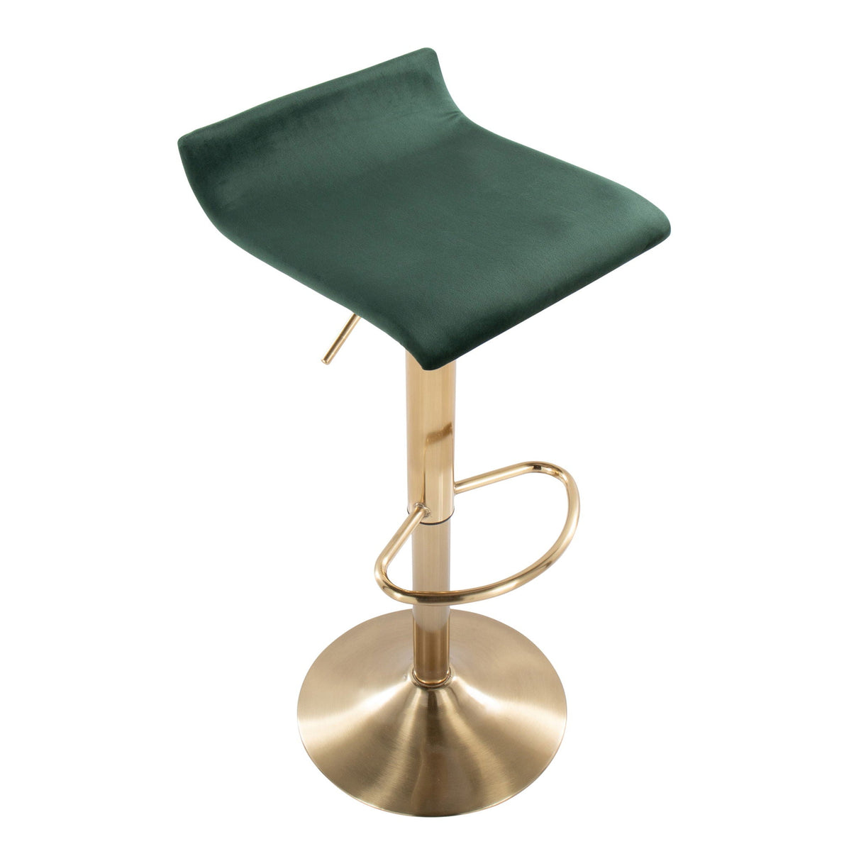 Ale - Contemporary Adjustable Height Barstool With Swivel With Oval Footrest (Set of 2)
