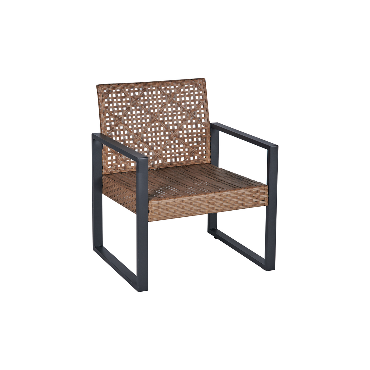 Canton 4-piece Handcrafted Acacia and Woven Rattan Outdoor Seating Ensemble