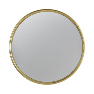 Round Mirror, Circle Mirror With Iron Frame For Living Room Bedroom Vanity Entryway Hallway