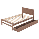 The Space-Saving Rubberwood Twin Bed With Integrated Storage