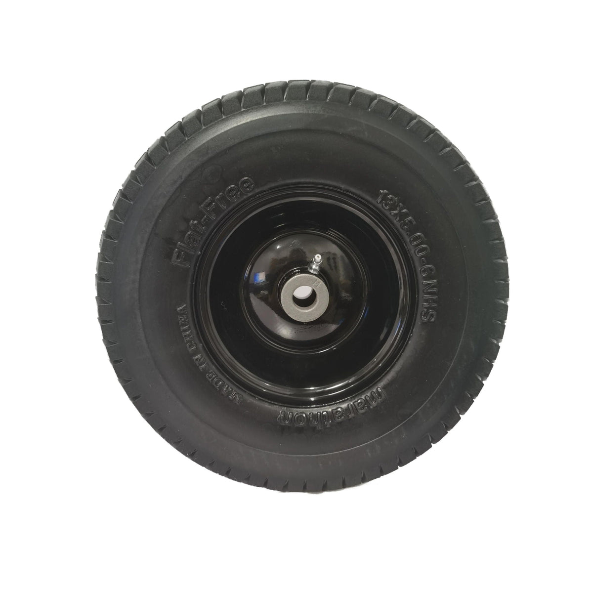 Flat Free Tire And Wheel Assemblies For Riding Lawn Mowers With 3" Hub - Black
