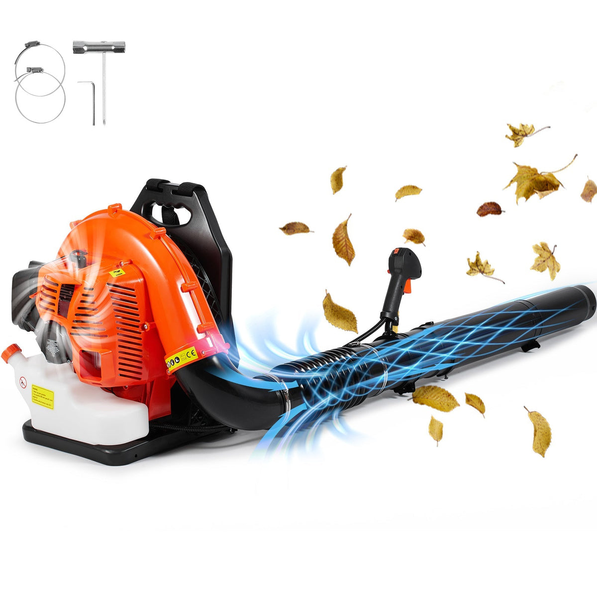 Backpack Leaf Blower 79CC 2-Cycle Gas Leaf Blower 930CFM Air Volume 184MPH