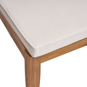 Outdoor 6-Seater Acacia Wood Expandable Dining Set with Cushions