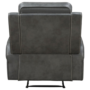 Raelynn Upholstered Track Arm Recliner Grey