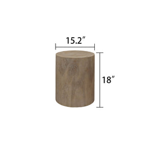 Set of 3, Rounded Wood Coffee Tables, End Tables, Plant Stands,Decorative Accent Pieces - Rustic Wood Finish