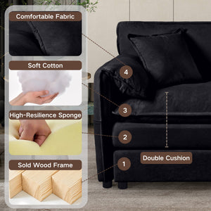 Oversized Chenille Accent Chair Set of 2