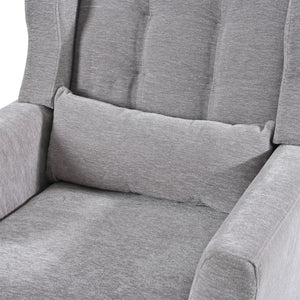 Modern Accent Chair, Arm Chairs For Living Room, Upholstered Mordern Armchair, Comfy Soft Padded Lounge Chair In Small Space, Bedroom, With Pillow, Solid Wood Leg