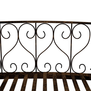 Outsunny 7' Metal Arch Garden Bridge with Safety Siderails