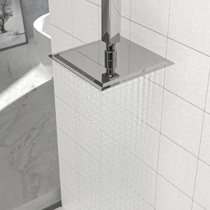 8" Square Rain Shower Head, Ceiling / Wall Mount Stainless Steel Bath Fixture