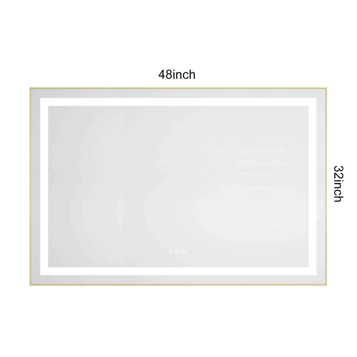 48" x 32" LED Bathroom Mirror with Front and Backlight