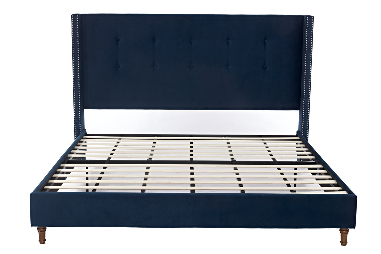 Luxury Wingback Upholstered Bed Frame
