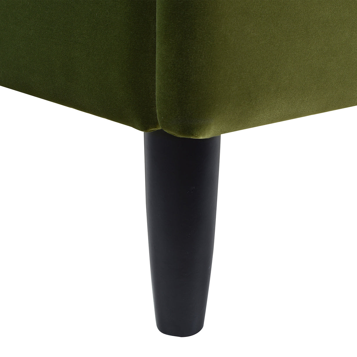 Aspen Vertical Tufted Headboard Platform Bed Set, King, Olive Green Performance Velvet