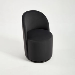 360 Degree Swivel Armless Dining Barrel Chair with Stain-Resistant Upholstery - Multiple Colors