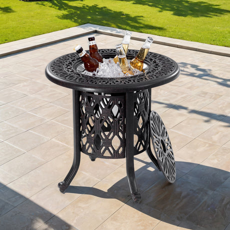 21-Inch-Side-Table-with-Removable-Ice-Bucket-Ice-Buckets