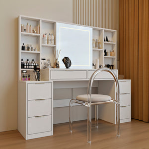 Makeup Vanity Desk with Mirror and Lights