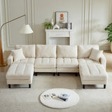 The Beverly Corduroy U-Shaped Sectional Sofa
