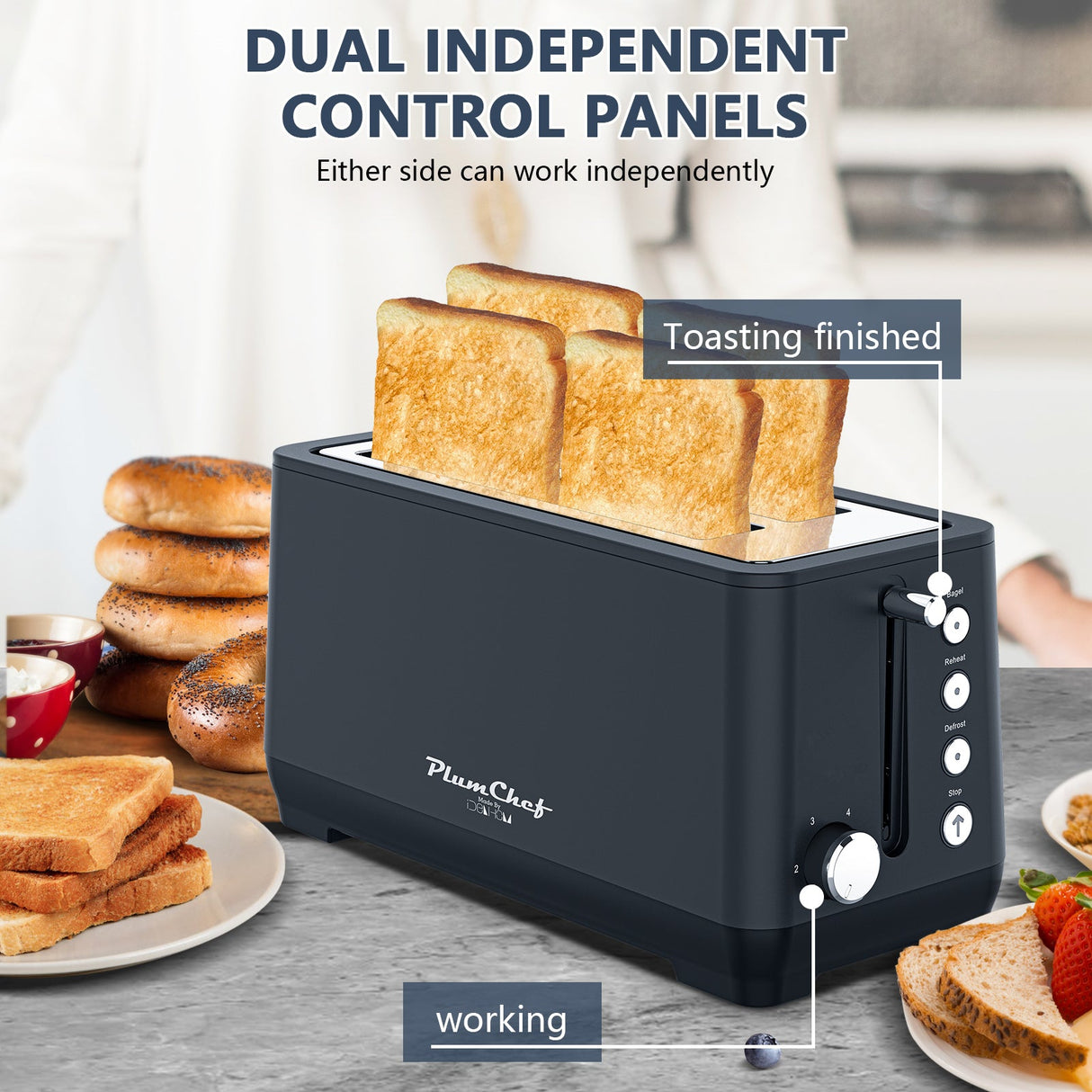 4-Slice Extra Wide Long Slot Toaster
