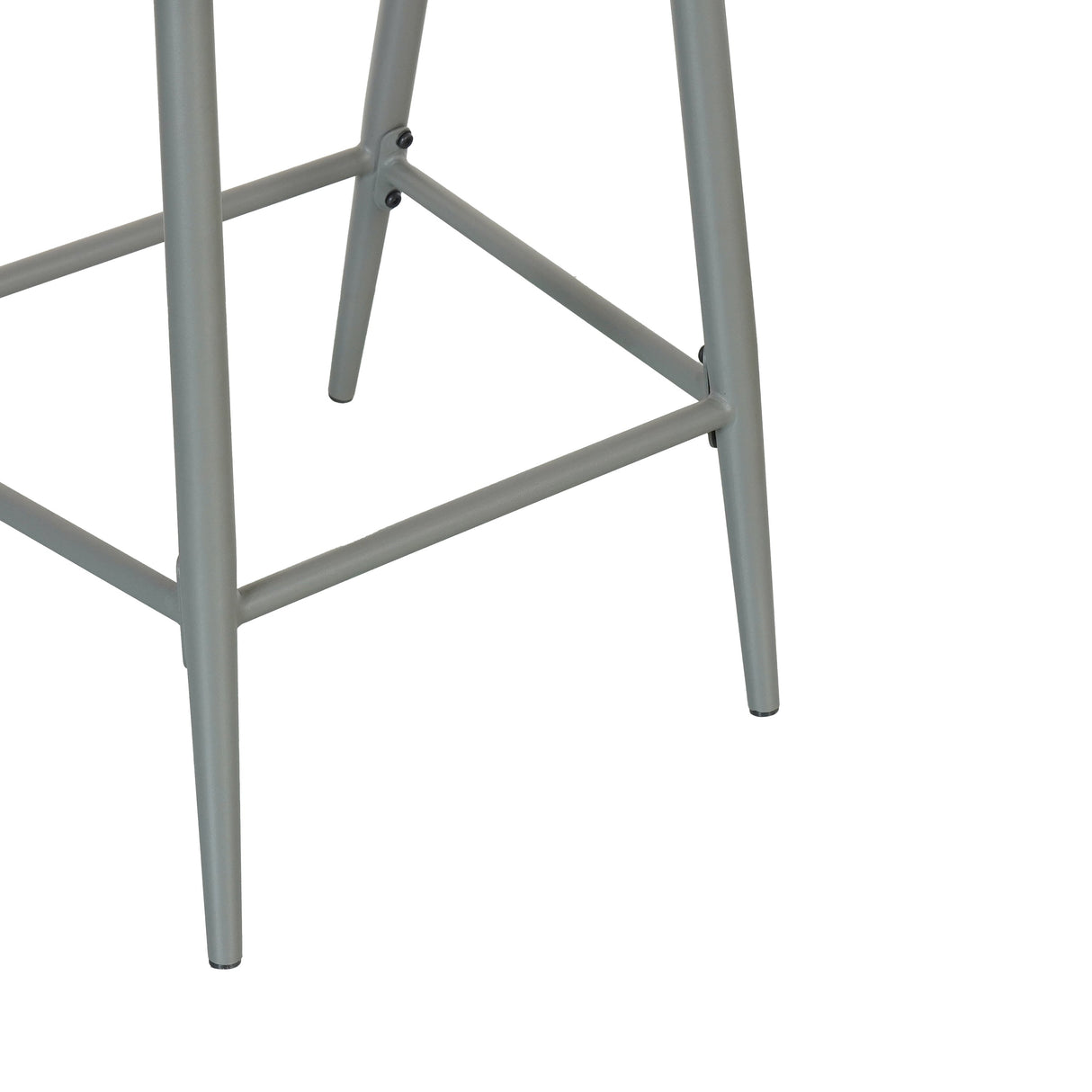 Outdoor 26' Counter Height Metal Frame Counter Stools with Scallop-shaped Backrest & Water-resistant Cushions, Set of