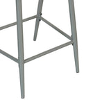 Outdoor 26' Counter Height Metal Frame Counter Stools with Scallop-shaped Backrest & Water-resistant Cushions, Set of