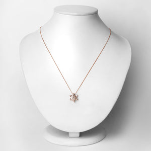 0.99 Carat Genuine Morganite 10K Rose Gold Pendant