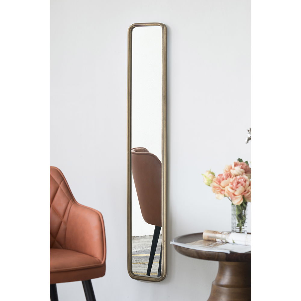 Full Length Mirror With AntiqueMetal Frame, Long Mirror For Hallway Living Room Bedroom Bathroom - Gold