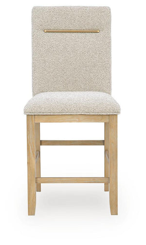 Lasinger - Upholstered Barstool (Set of 2) - Light Brown