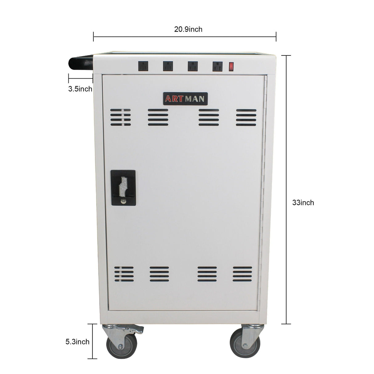 Mobile Charging Cart For Tablets & Laptops - 35 Device Capacity