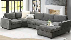 117.5" U-Shaped Sectional Sofa