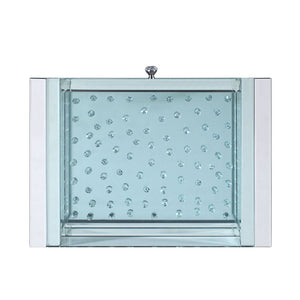 Nysa - 20" X 14" Accent Table - Mirrored & Faux Crystals