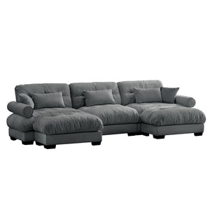 Super Comfort Oversized Modular Sectional Sofa With Movable Ottoman