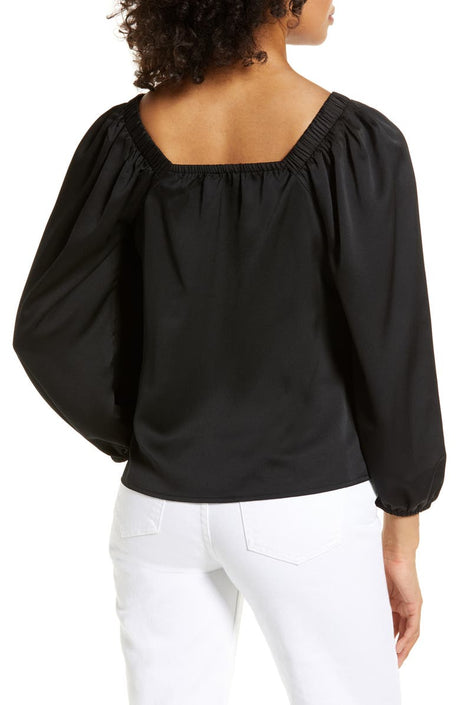 White Halogen Sweetheart Neck Blouse, Size XL
