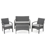Cordoba KD Wicker 4 Piece Chat Set